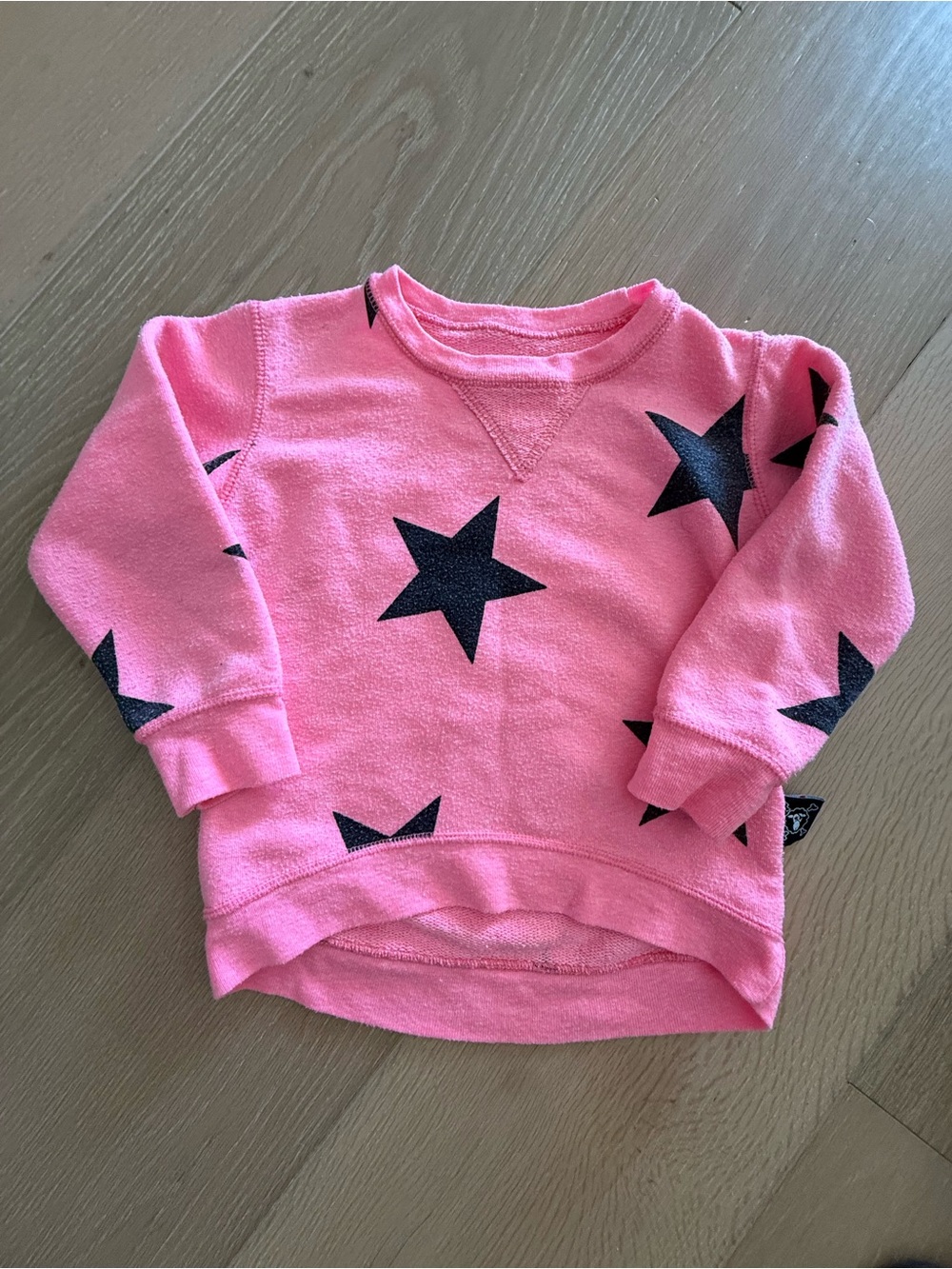 NUNUNU pink star sweatshirt